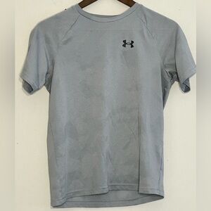Under Armour Youth Large (YLG) Gray Camo Short Sleeve Performance Tee